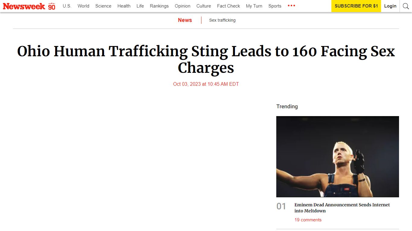 Ohio Human Trafficking Sting Leads to 160 Facing Sex Charges - Newsweek