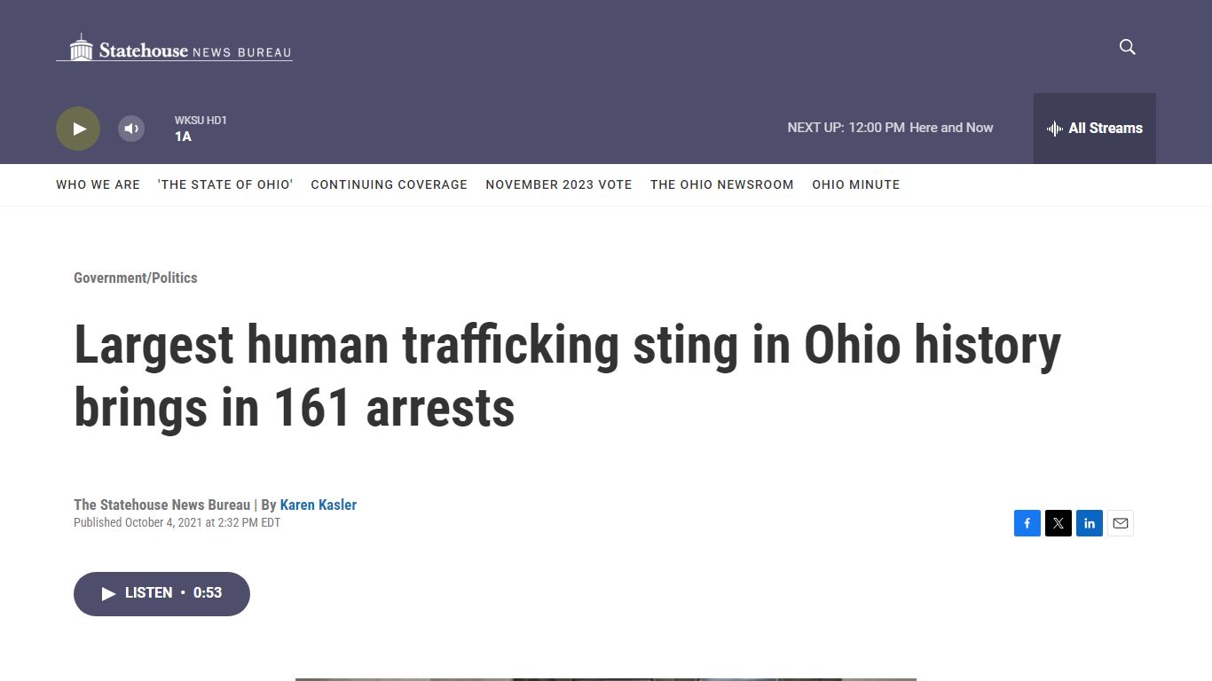 Largest human trafficking sting in Ohio history brings in 161 arrests ...